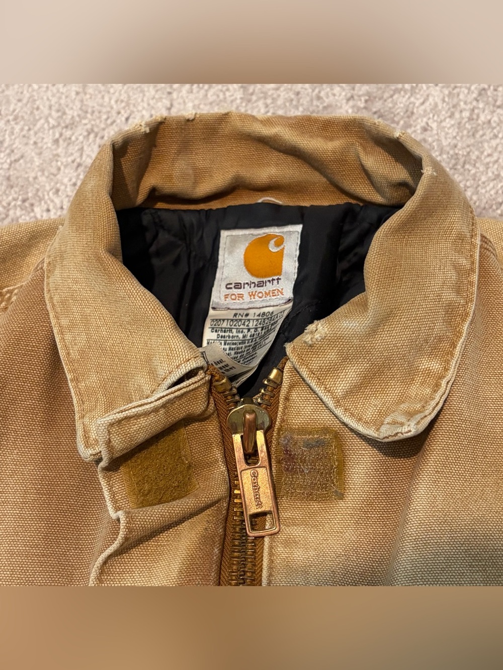Carhartt Arctic Jacket Brown Quilt Lined Women’s Size Small Regular WC026 BRN - Picture 7 of 15